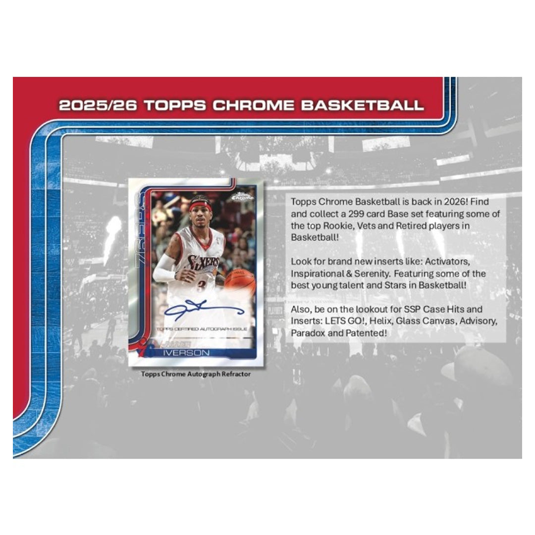 2025-26 Topps Chrome Update Series Basketball Blaster Box