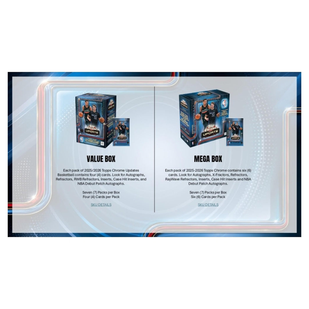 2025-26 Topps Chrome Update Series Basketball Blaster Box