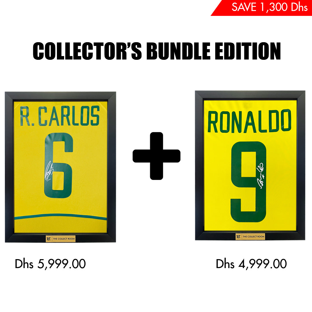 Ronaldo Nazario & Roberto Carlos Signed Brazil Jerseys Bundle