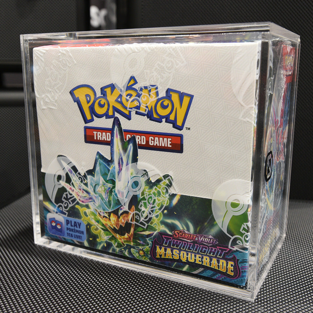 EVORETRO Pokemon Booster Box 4mm Acrylic Protector w/ Sliding Lid Anti-UV
