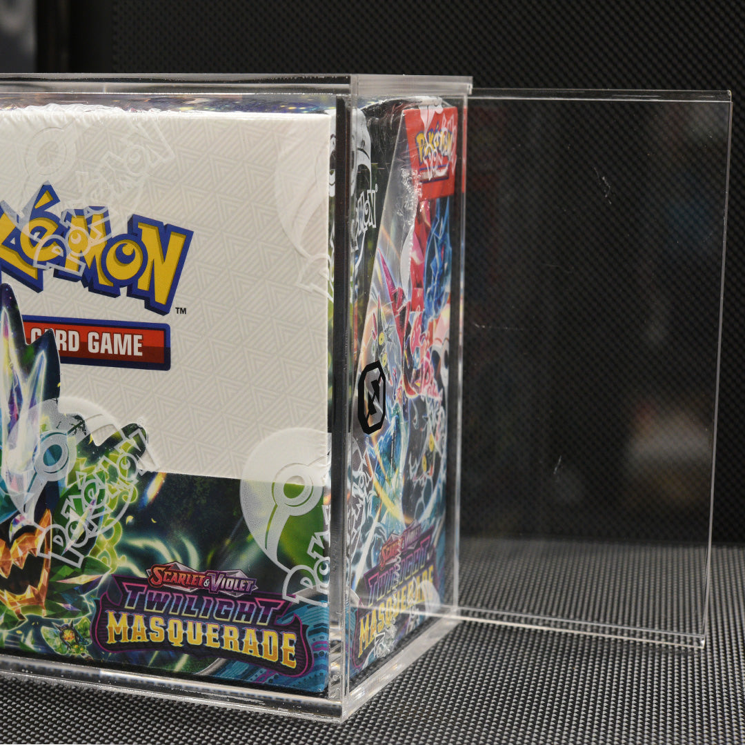 EVORETRO Pokemon Booster Box 4mm Acrylic Protector w/ Sliding Lid Anti-UV