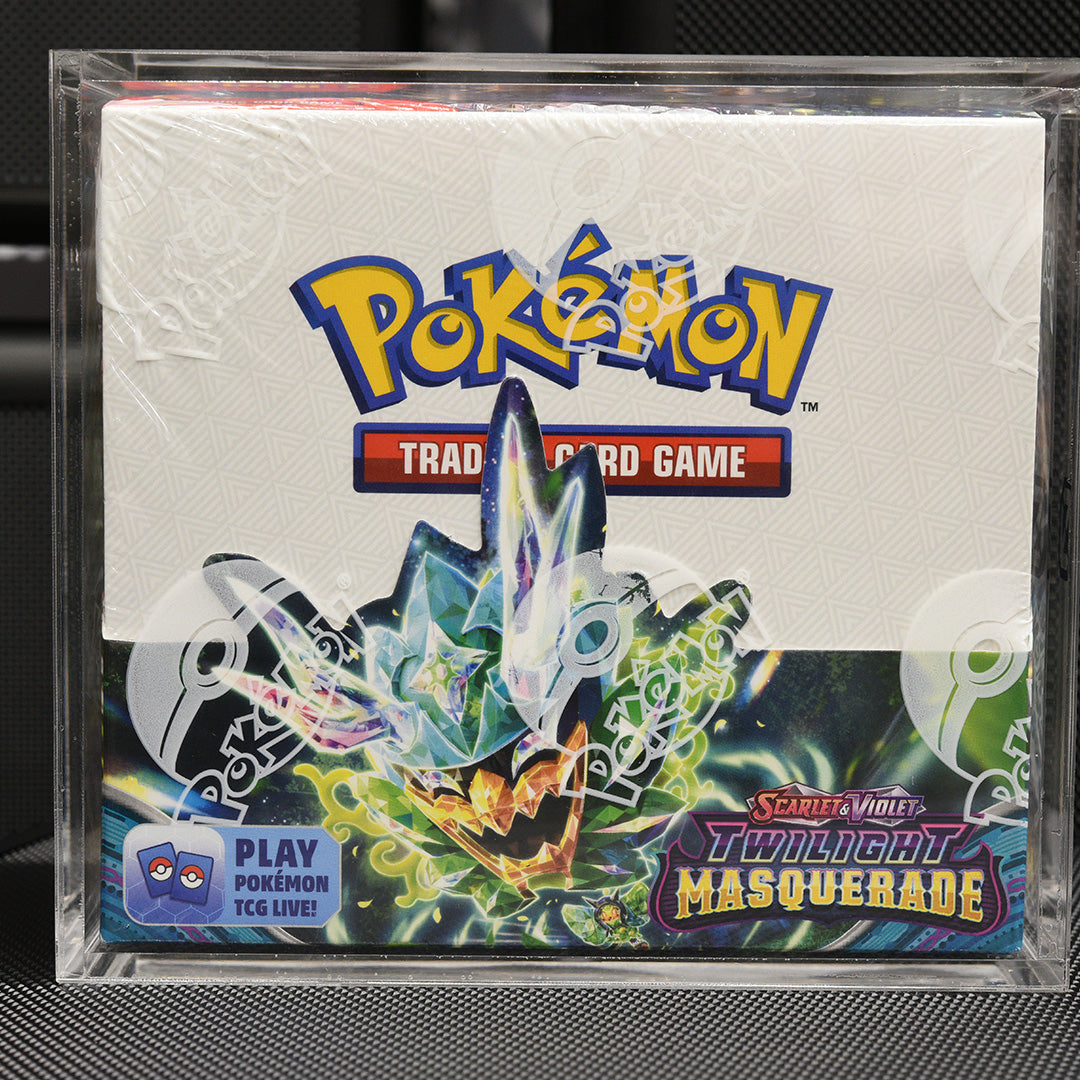 EVORETRO Pokemon Booster Box 4mm Acrylic Protector w/ Sliding Lid Anti-UV