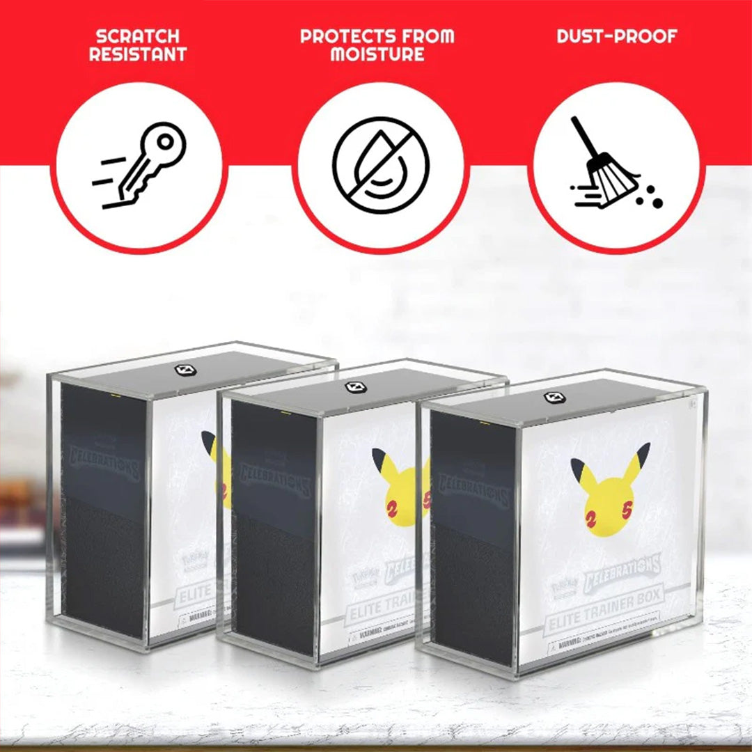 EVORETRO Pokemon ETB Elite Trainer Box 4mm Acrylic Protector w/ Sliding Lid Anti-UV