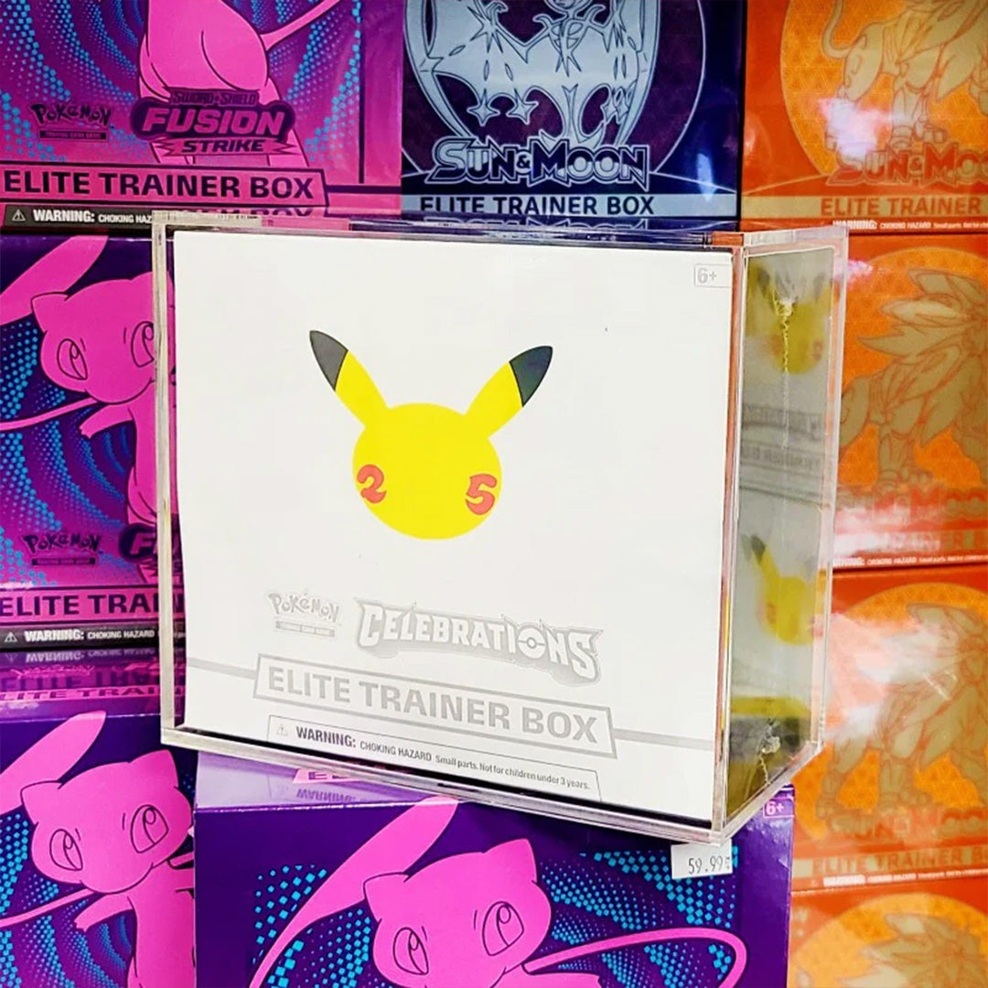 EVORETRO Pokemon ETB Elite Trainer Box 4mm Acrylic Protector w/ Sliding Lid Anti-UV