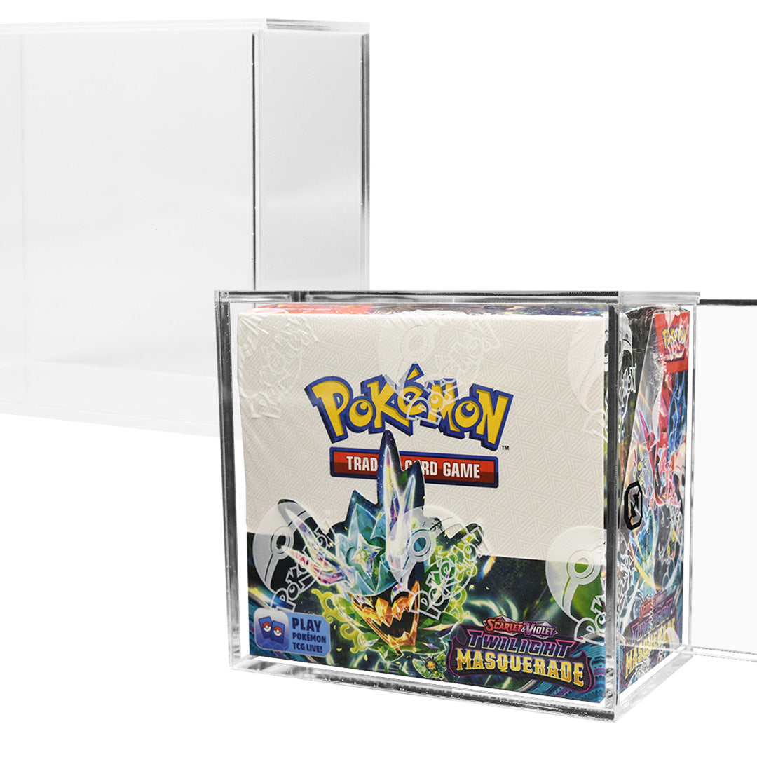 EVORETRO Pokemon Booster Box 4mm Acrylic Protector w/ Sliding Lid Anti-UV