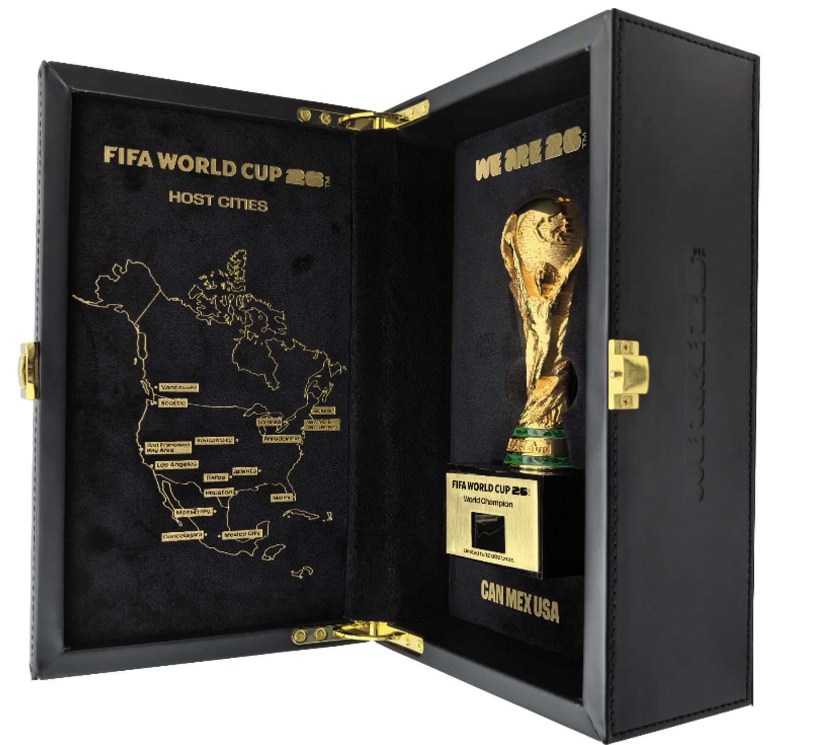 Official FIFA World Cup 2026™ Premium Trophy Replica – 120mm Brass & Wood with Premium Leather Base