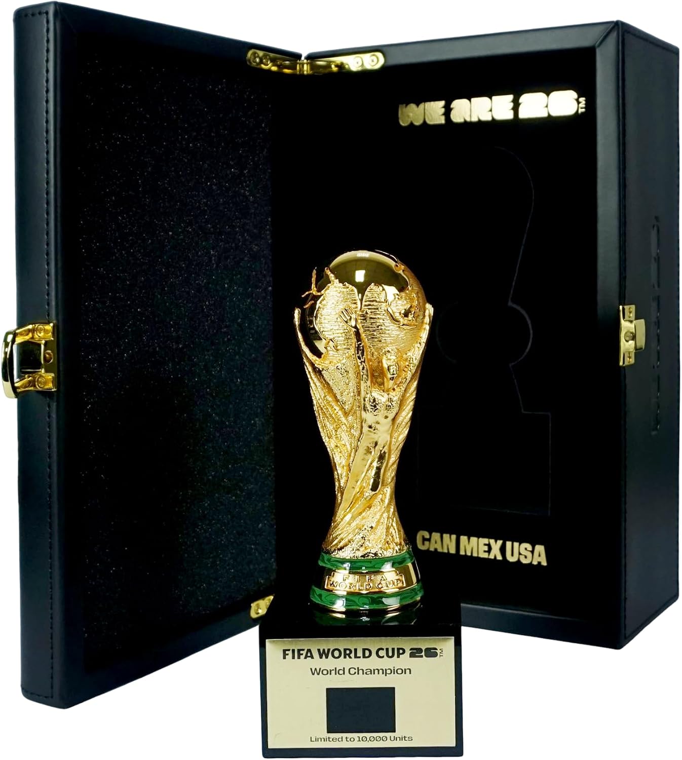Official FIFA World Cup 2026™ Premium Trophy Replica – 120mm Brass & Wood with Premium Leather Base