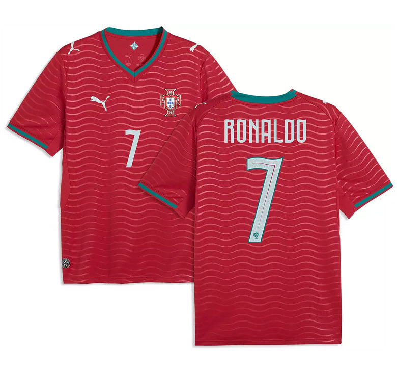 Kids Ronaldo 7  Portugal National Team World Cup 2026 Home Fans Jersey