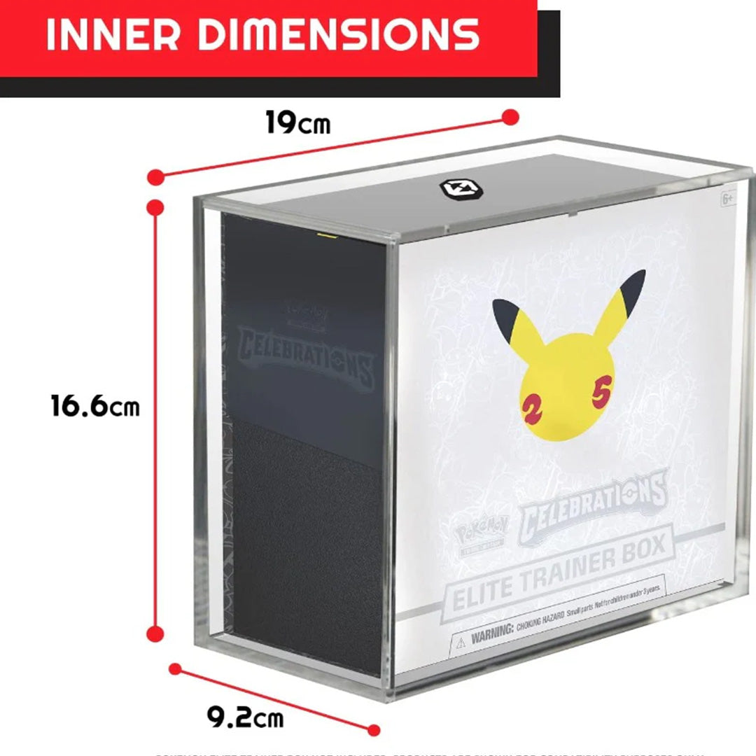 EVORETRO Pokemon ETB Elite Trainer Box 4mm Acrylic Protector w/ Sliding Lid Anti-UV