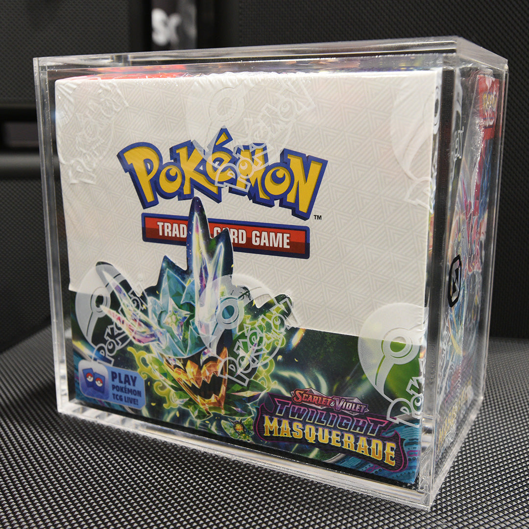 EVORETRO Pokemon Booster Box 4mm Acrylic Protector w/ Sliding Lid Anti-UV