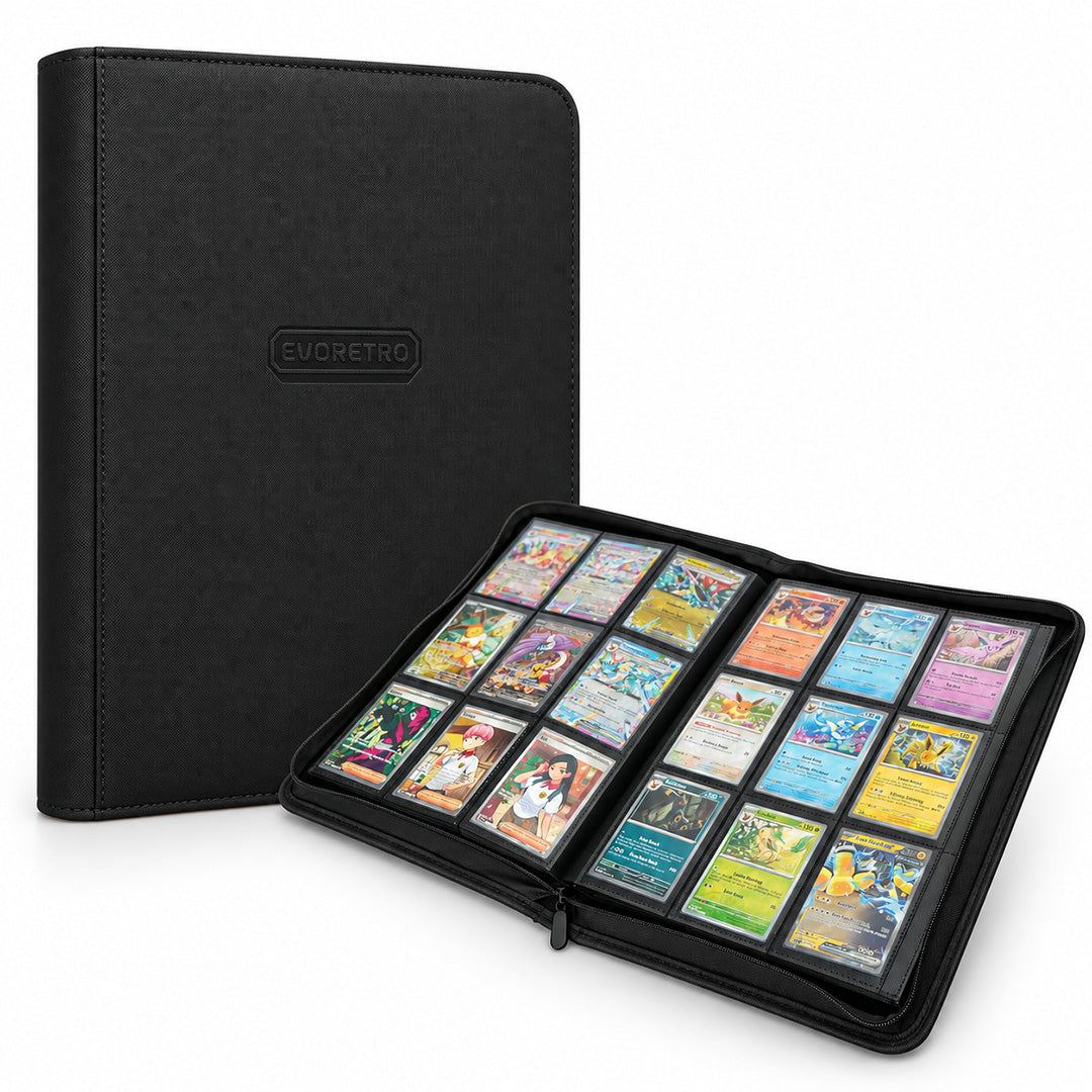 EVORETRO Regular Card Binder with Zipper- Black