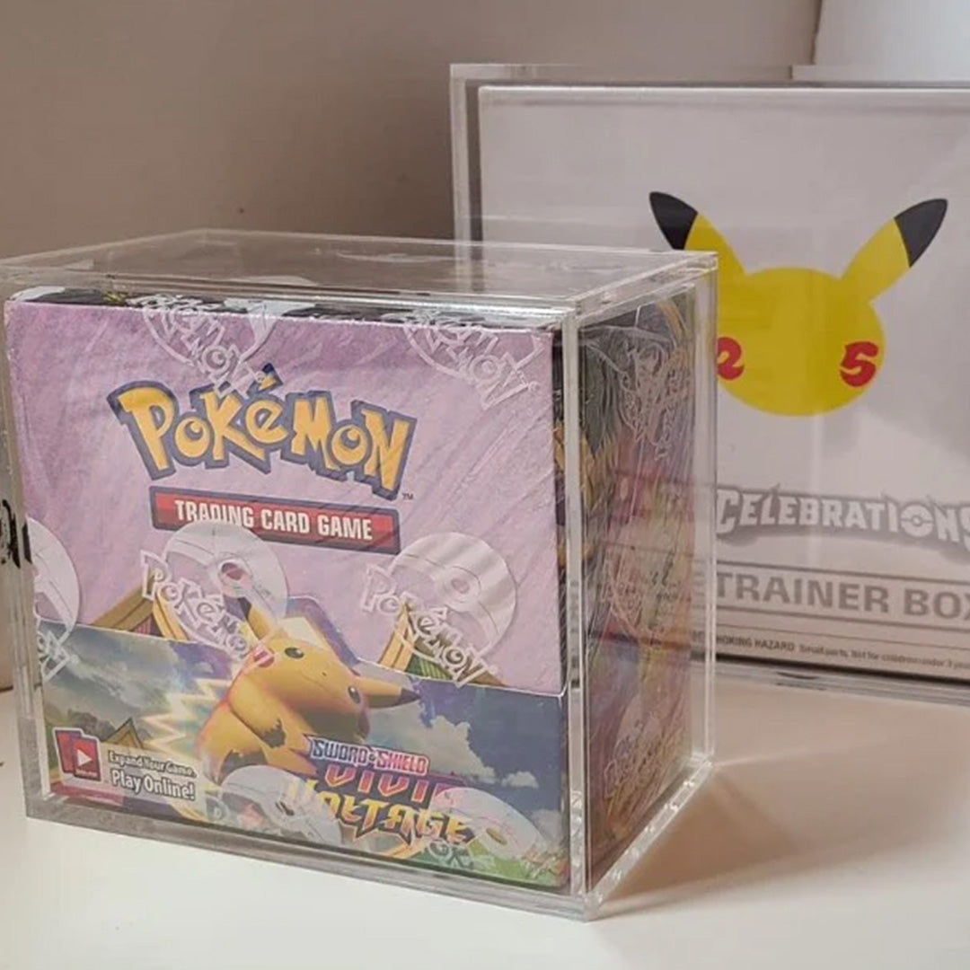 EVORETRO Pokemon Booster Box 4mm Acrylic Protector w/ Sliding Lid Anti-UV