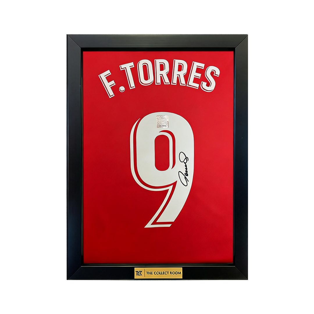 Fernando Torres Back Signed Atletico Madrid 2024-25 Home Shirt with Fan Style Number