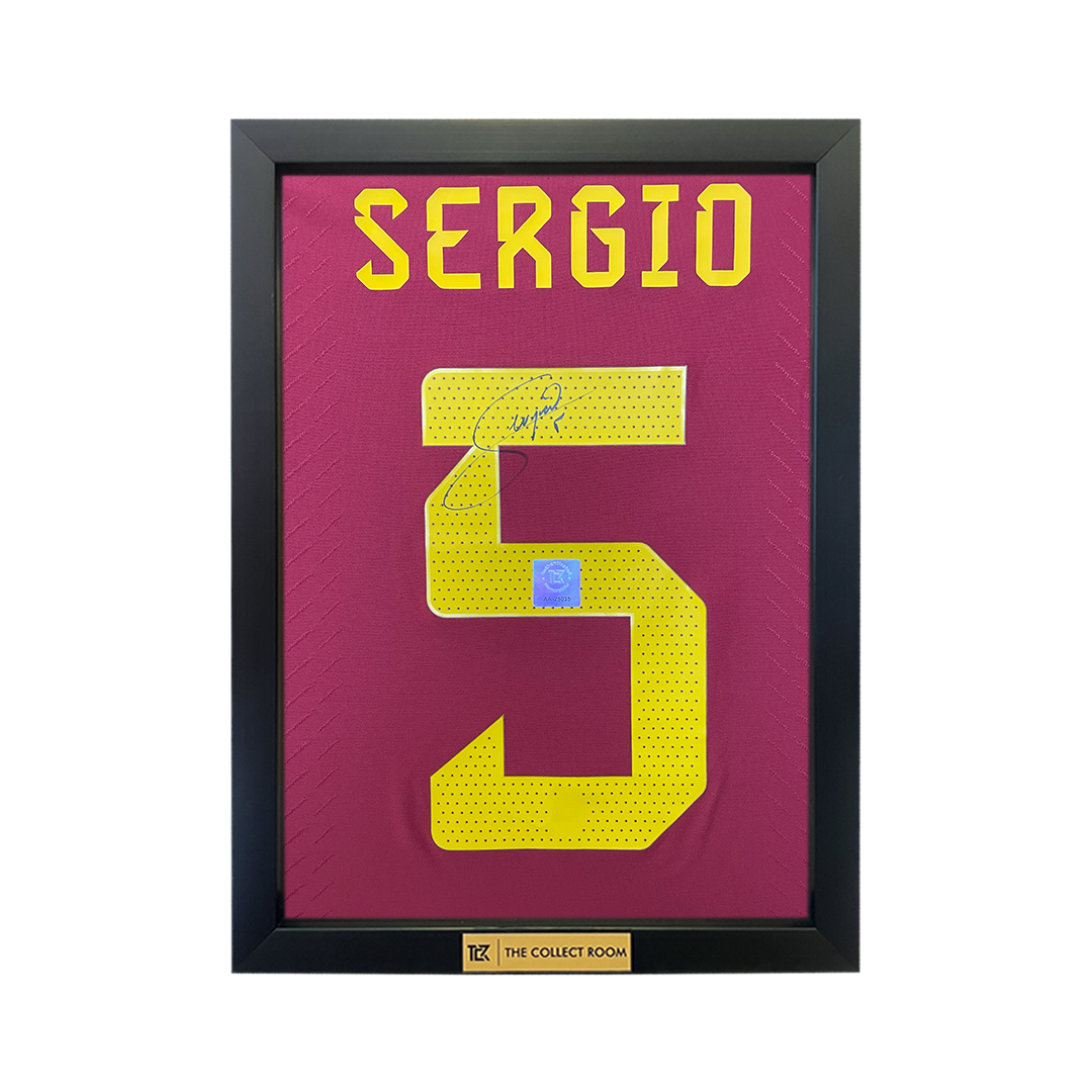 Sergio Busquets Back Signed Spain 2022-23 Home Shirt