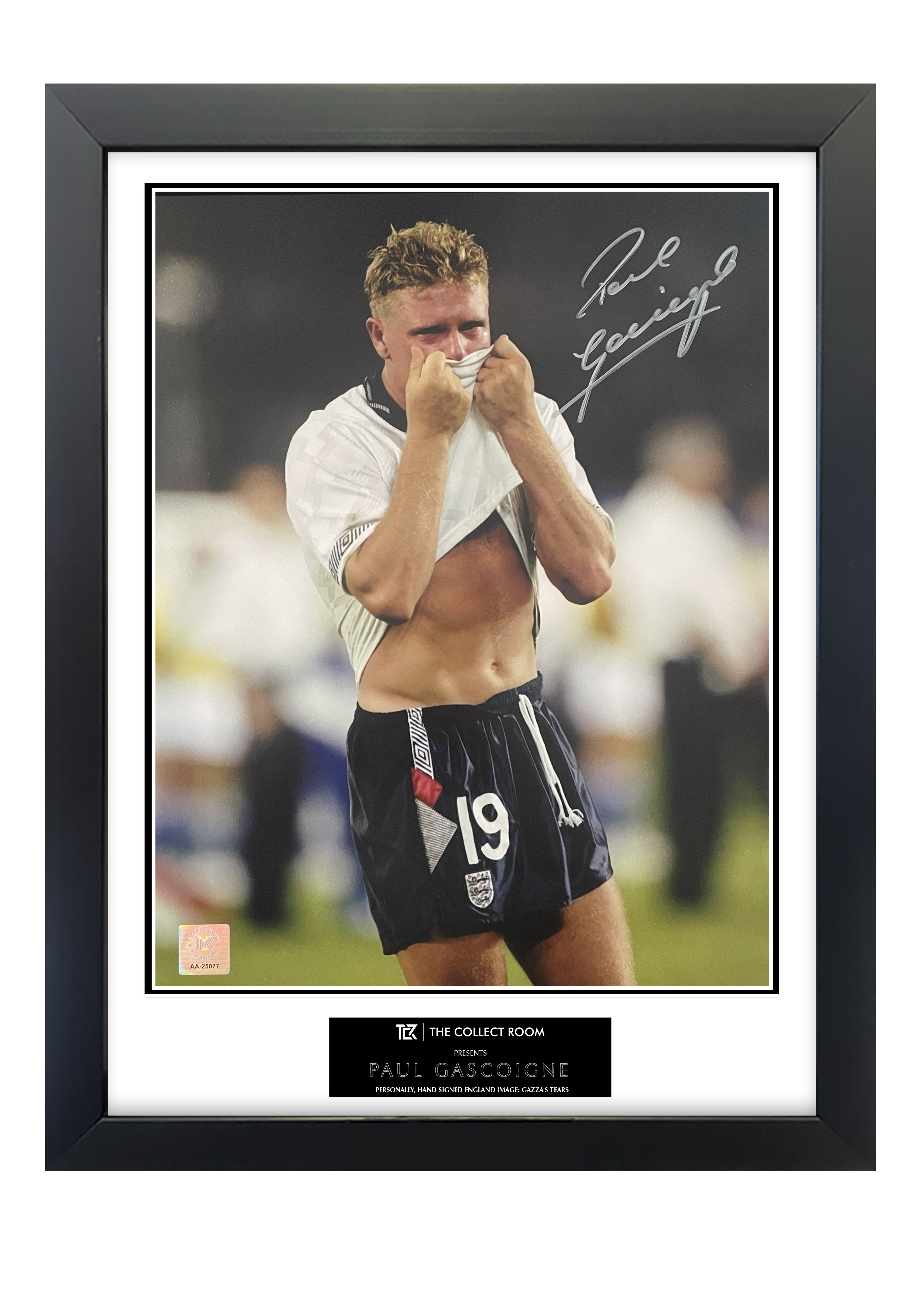 Paul Gascoigne Signed England Image