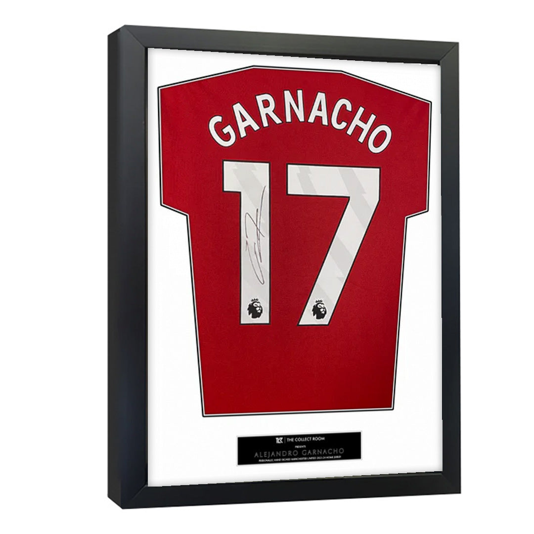 Alejandro Garnacho Signed Manchester United Jersey 3D