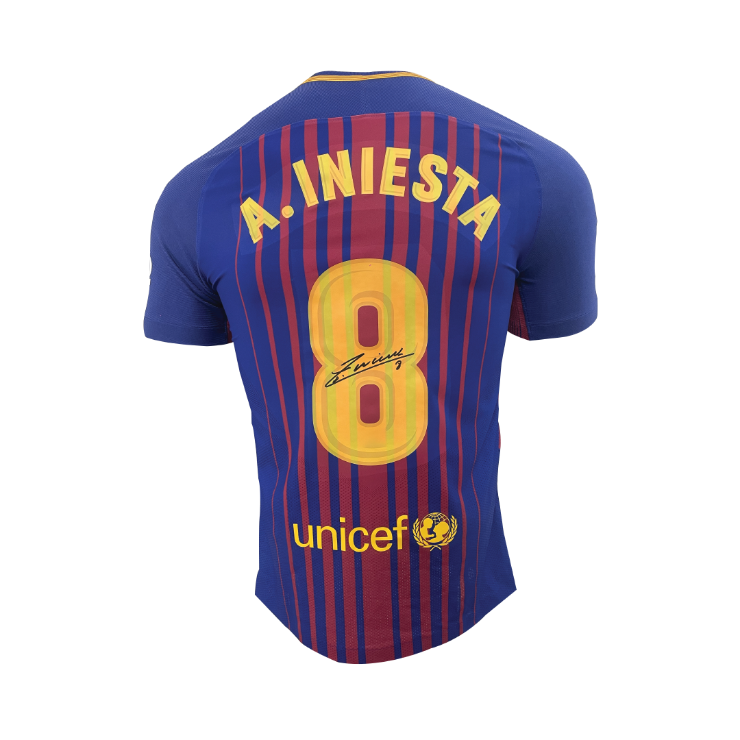 Andres Iniesta & Xavi Signed Jerseys in Dual Frame
