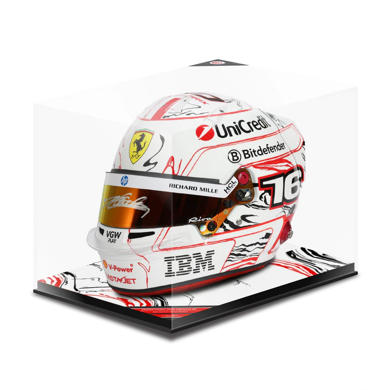 Charles Leclerc Signed 2025 Season Ferrari Replica Helmet - Japanese GP