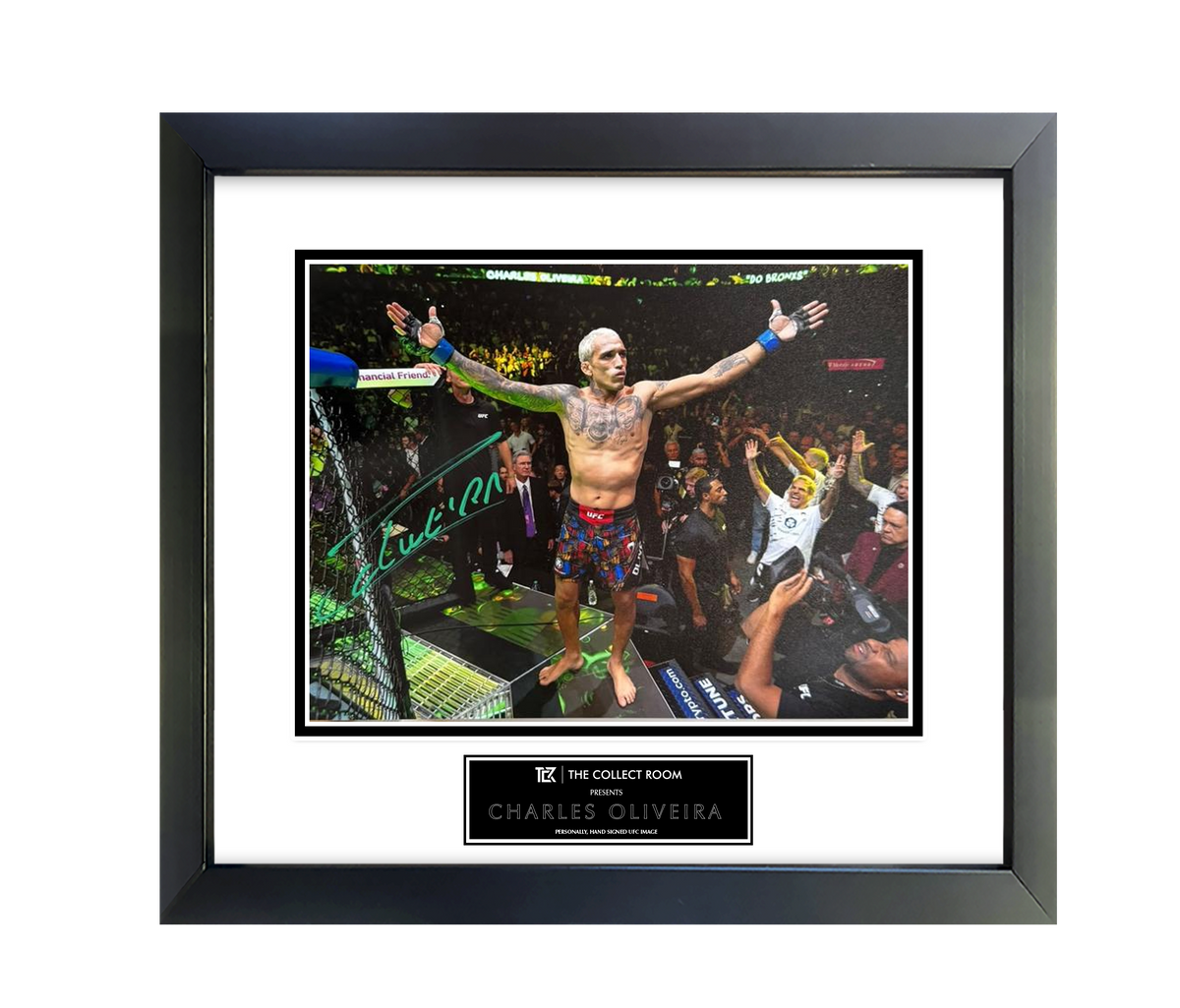 Charles Oliveira Signed 12 x8 Image