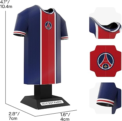 Paris Saint-Germain Retro Metal Jersey – Classic PSG Mini Kit Collectible