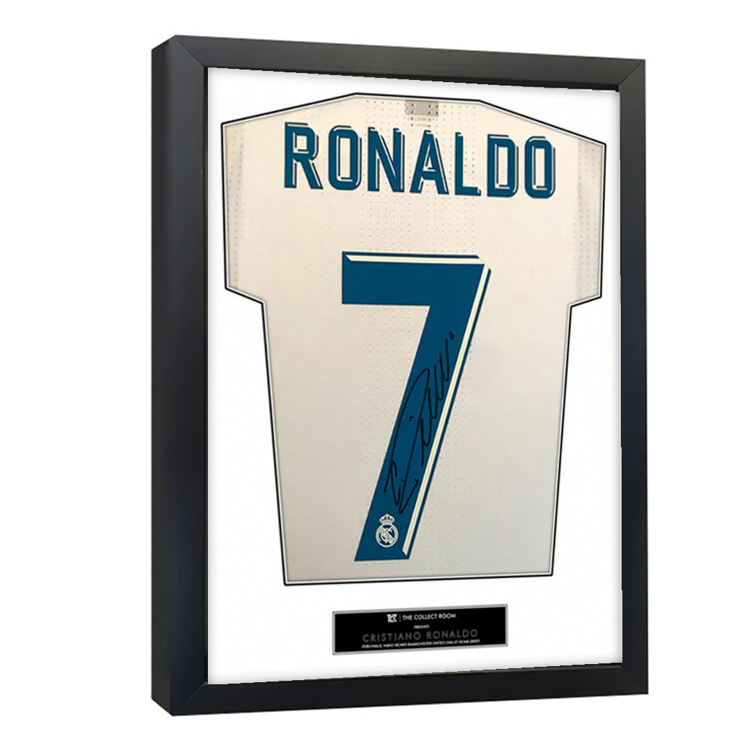 Cristiano Ronaldo Real Madrid-Personally Hand Signed Jersey 3D