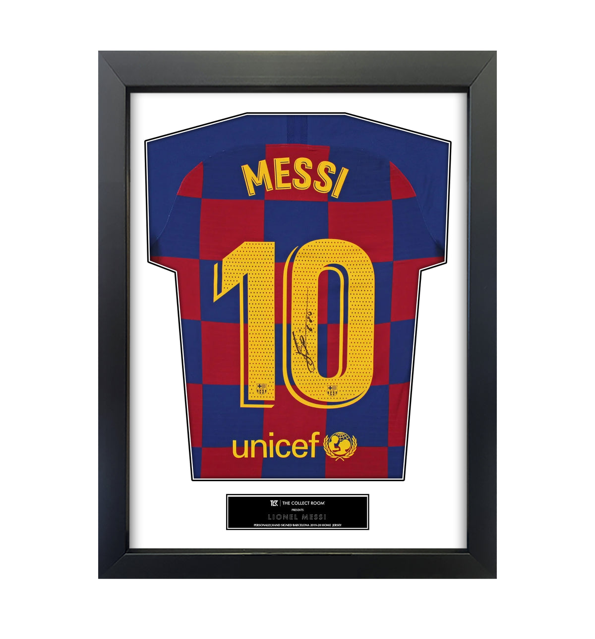 FC Barcelona Lionel Messi Authentic Signed Blue & Red Checkerboard Nike Jersey