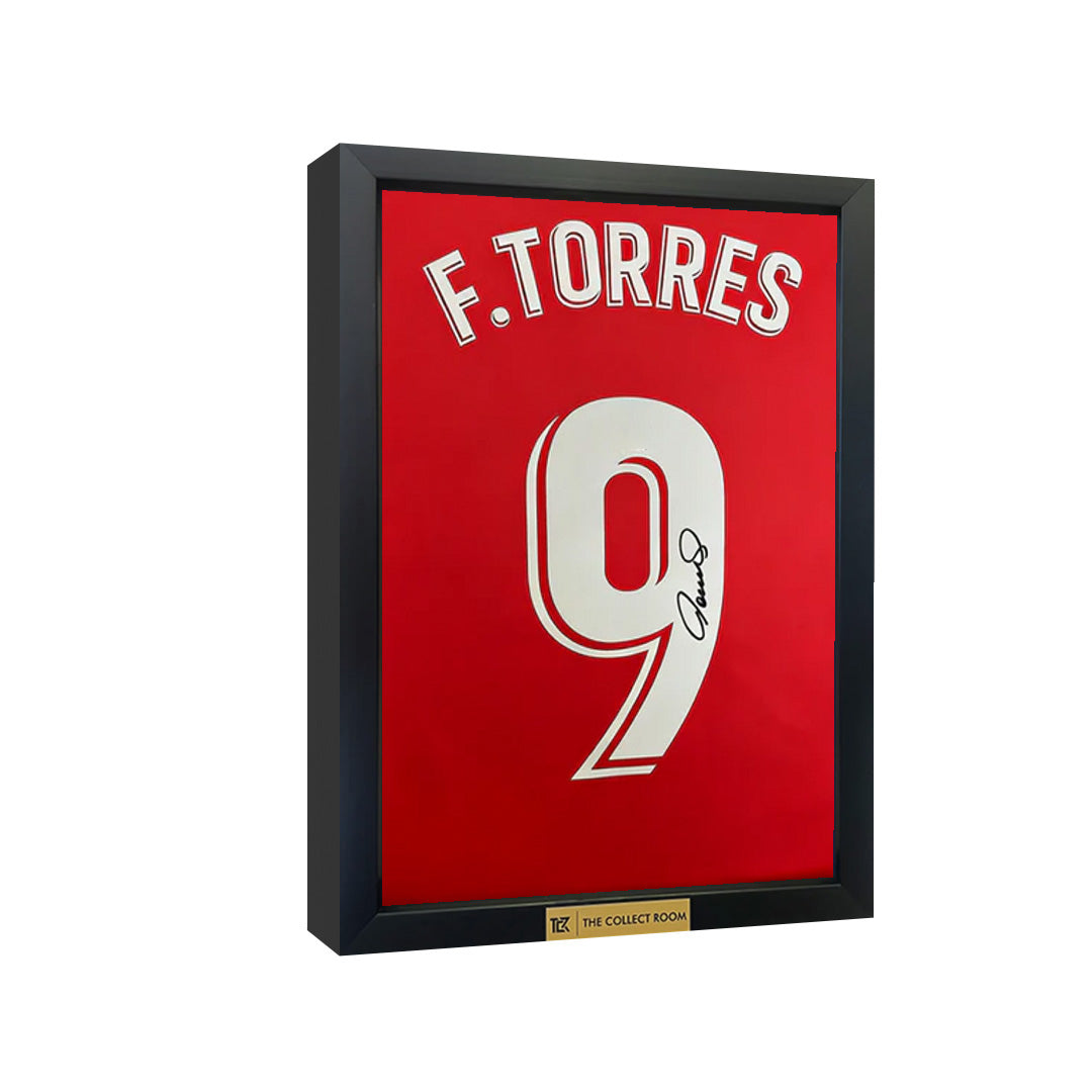 Fernando Torres Back Signed Atletico Madrid 2024-25 Home Shirt with Fan Style Number 3D
