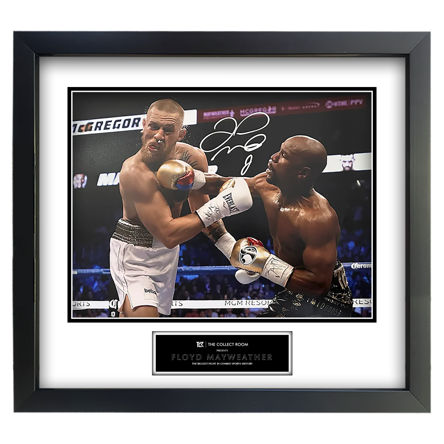 Floyd Mayweather Jr. vs Conor McGregor Signed Framed Display