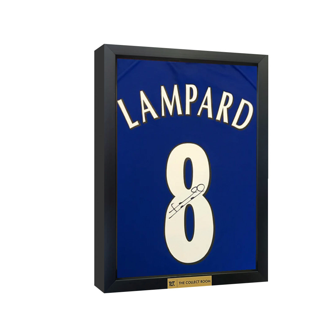 Frank Lampard Back Signed Chelsea 2000 Home Jersey with Fan Style Numbers 3D