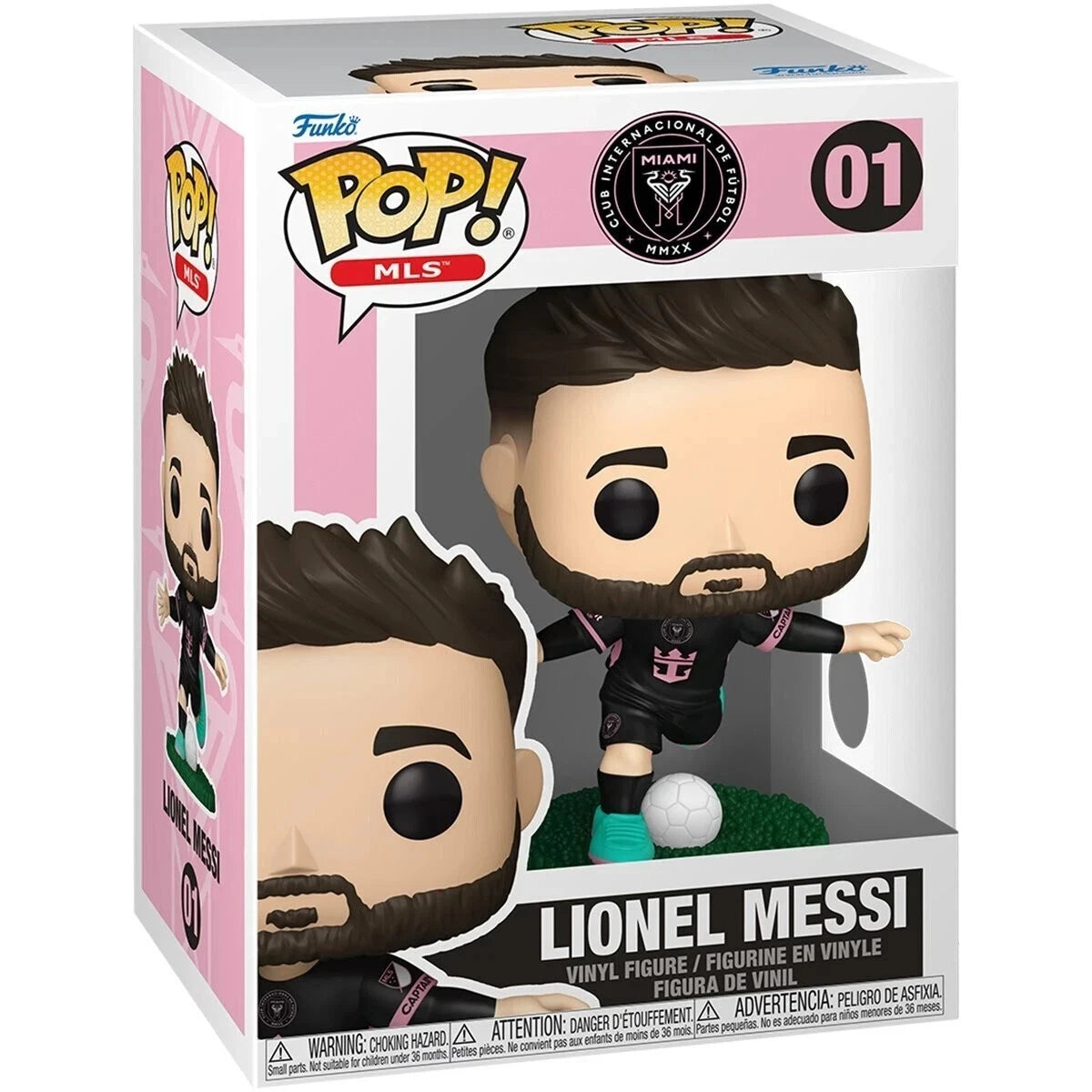Funko Pop! Inter Miami Lionel Messi (Away Kit)  Vinyl Figure #01 – MLS Soccer Collectible