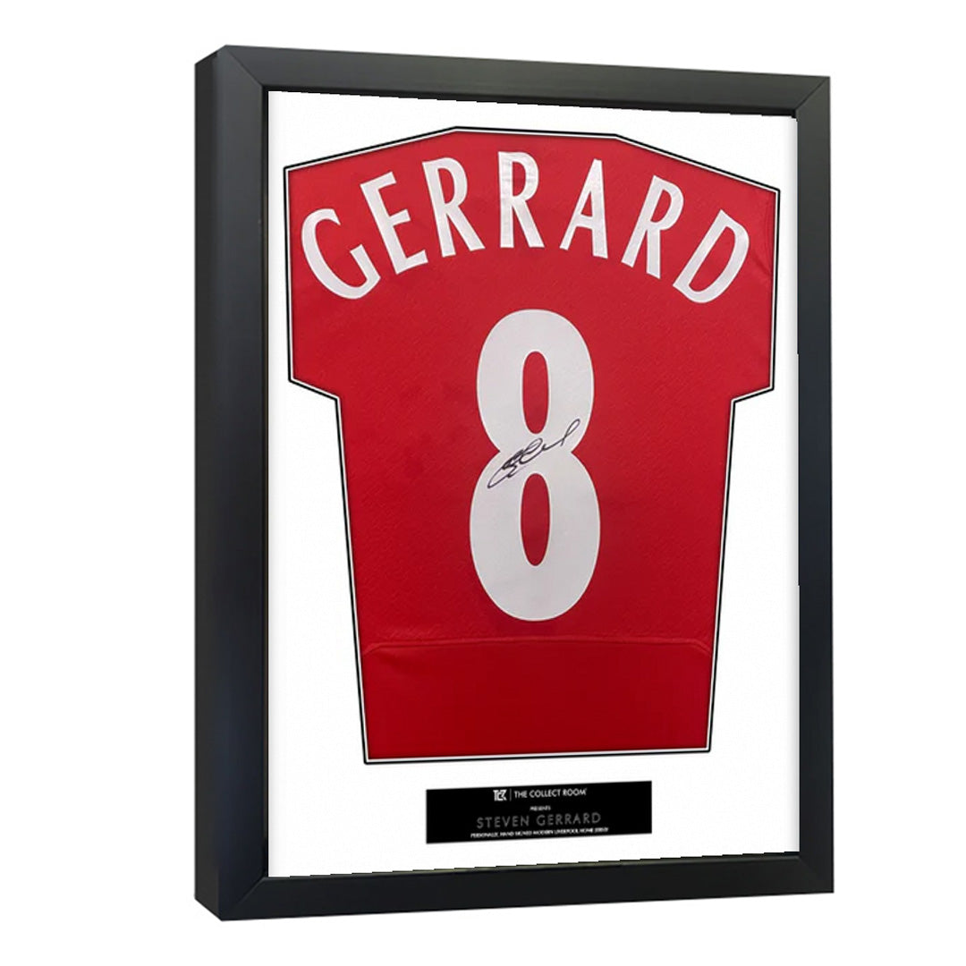 Steven Gerrard Back Signed 2005 Istanbul Liverpool FC Home Jersey 3D