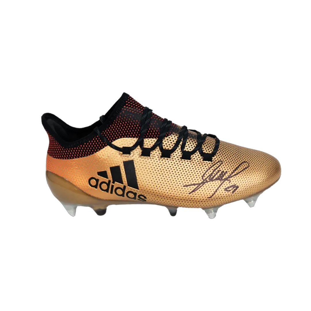 David Silva Signed Football Boot: Adidas X 17.1, Gold