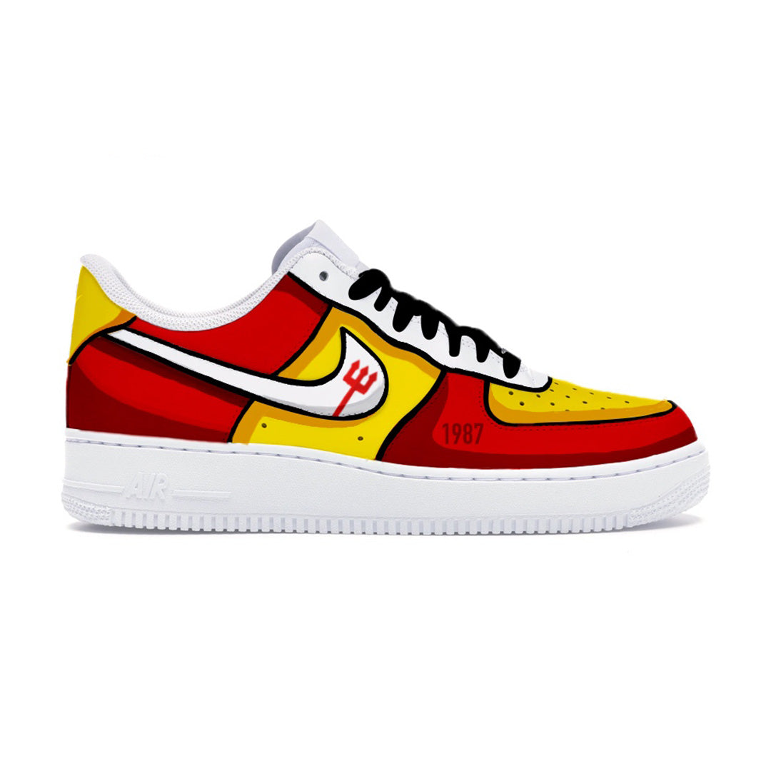 Hand-Painted Nike Air Force 1 Manchester United – 2026 Red Edition