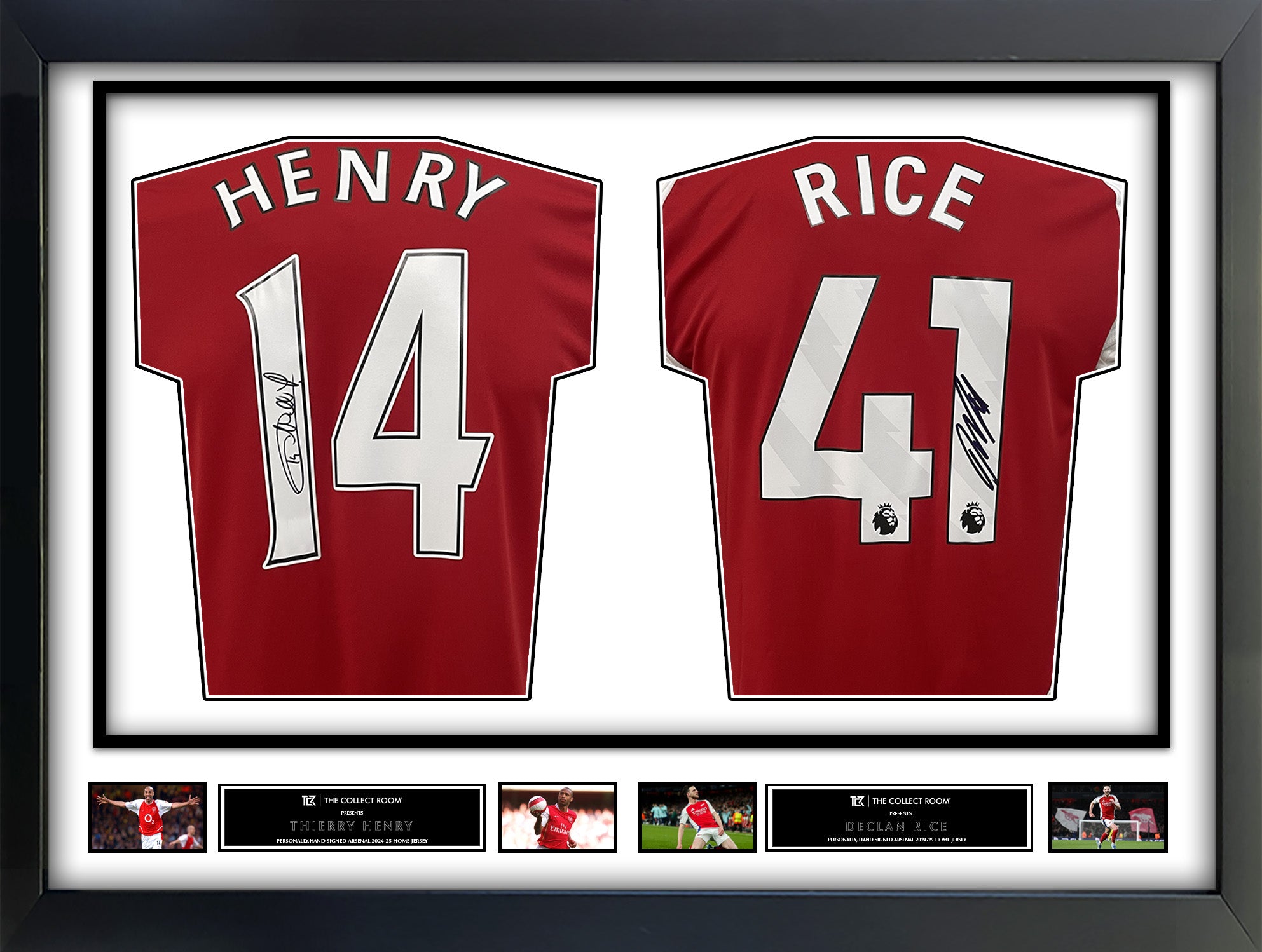 Henry & Rice Signed Jerseys in Dual Frame