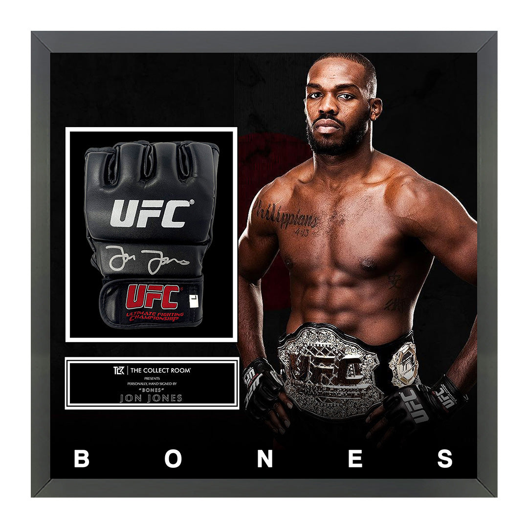 Jon Jones Signed & Framed Glove