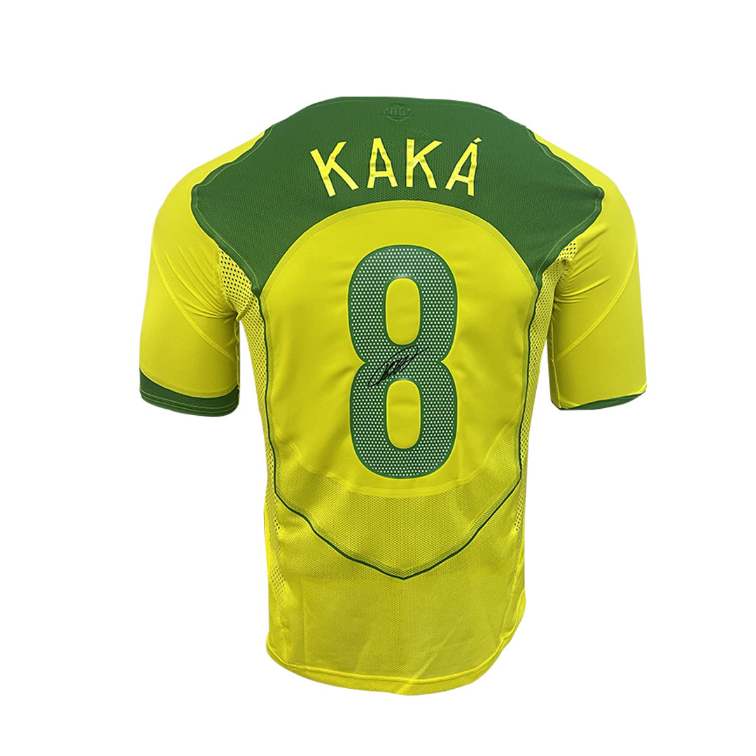 Kaka Personally Hand Signed Brazil 2004-06 Home Jersey