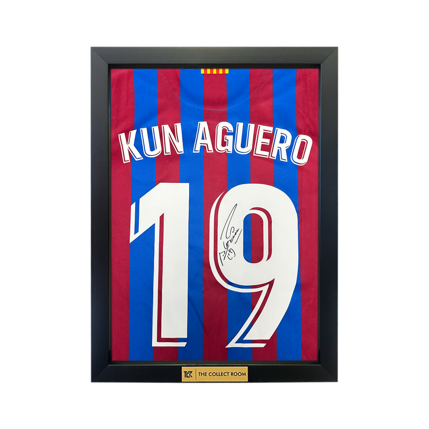 Kun Aguero Signed Barcelona Jersey
