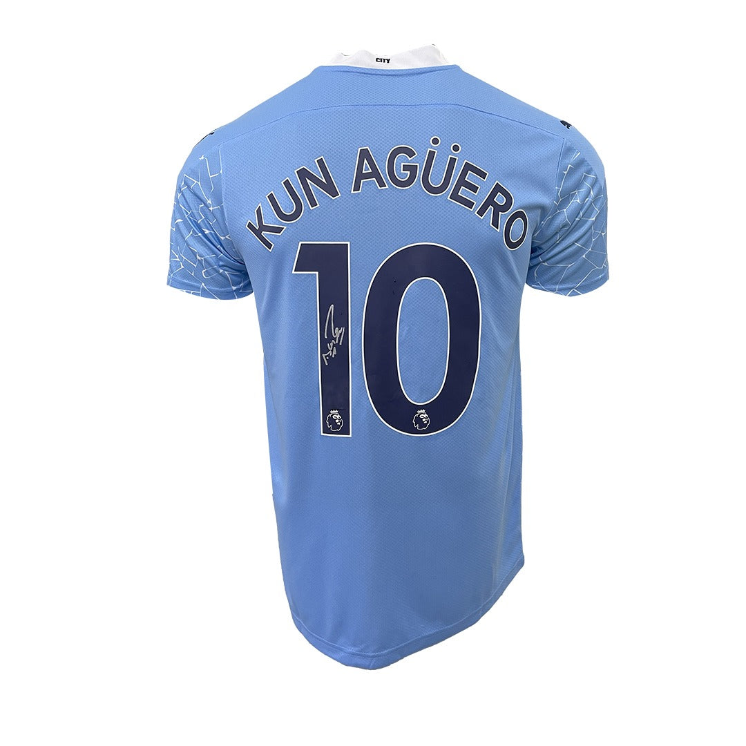 Kun Aguero Signed Manchester City Jersey_1