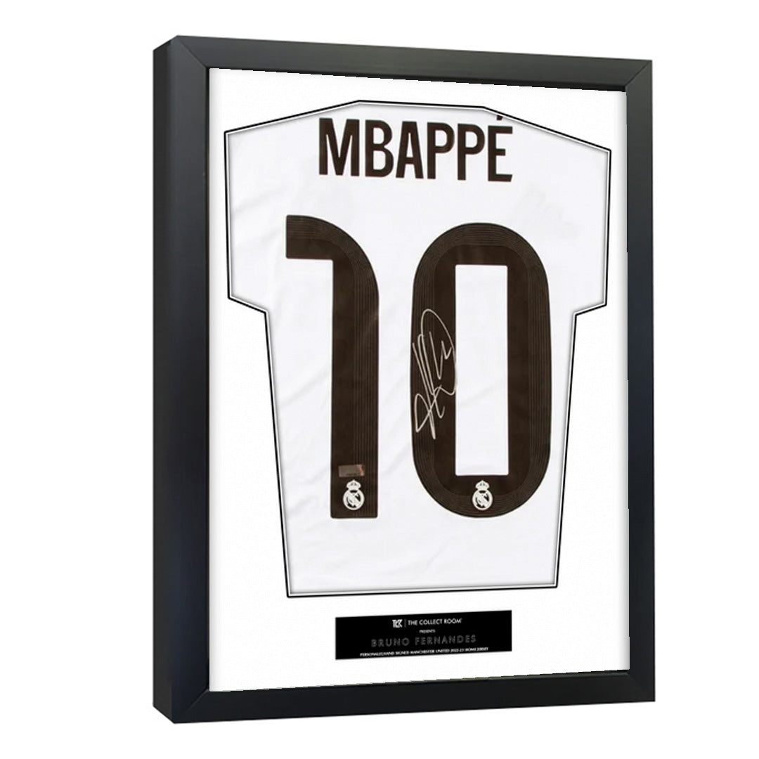 Kylian Mbappé Autographed 2025‑26 Real Madrid White Replica Home Jersey – Open Edition 3D