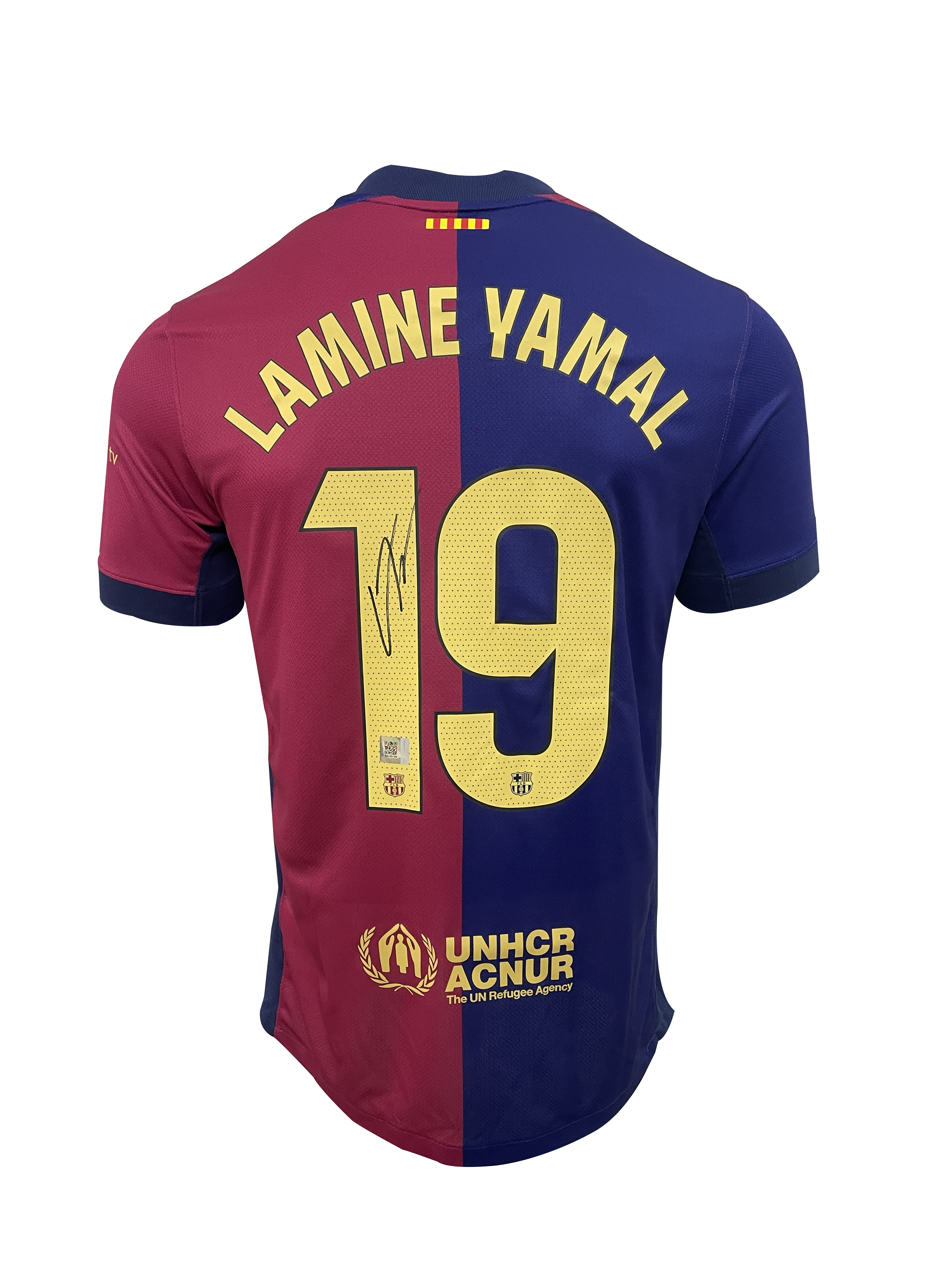 Lamine Yamal Signed Barcelona Jersey in Dual Frame