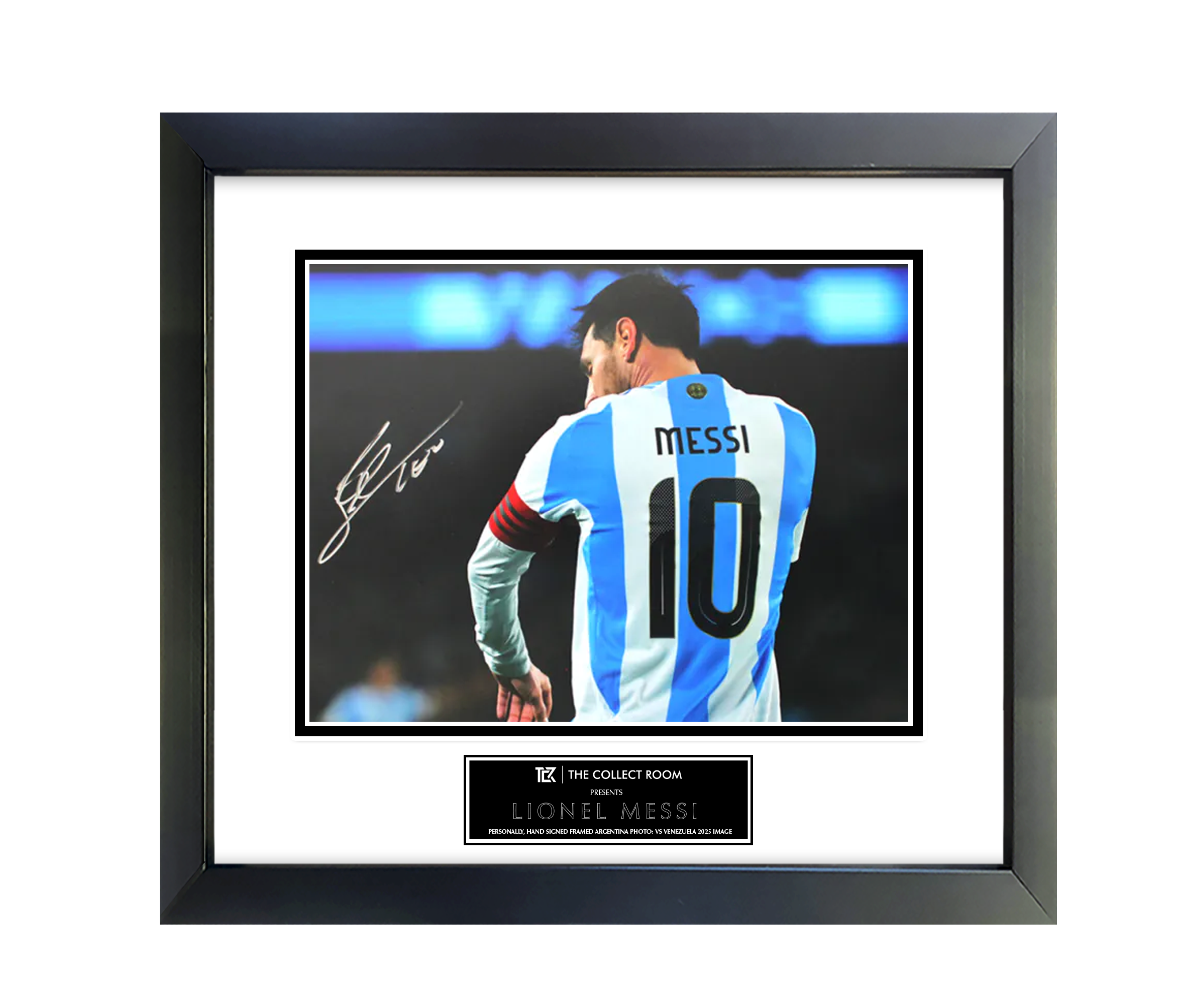 Lionel Messi Official 2026 FIFA World Cup™ Signed and Framed Argentina Photo: vs Venezuela 2025