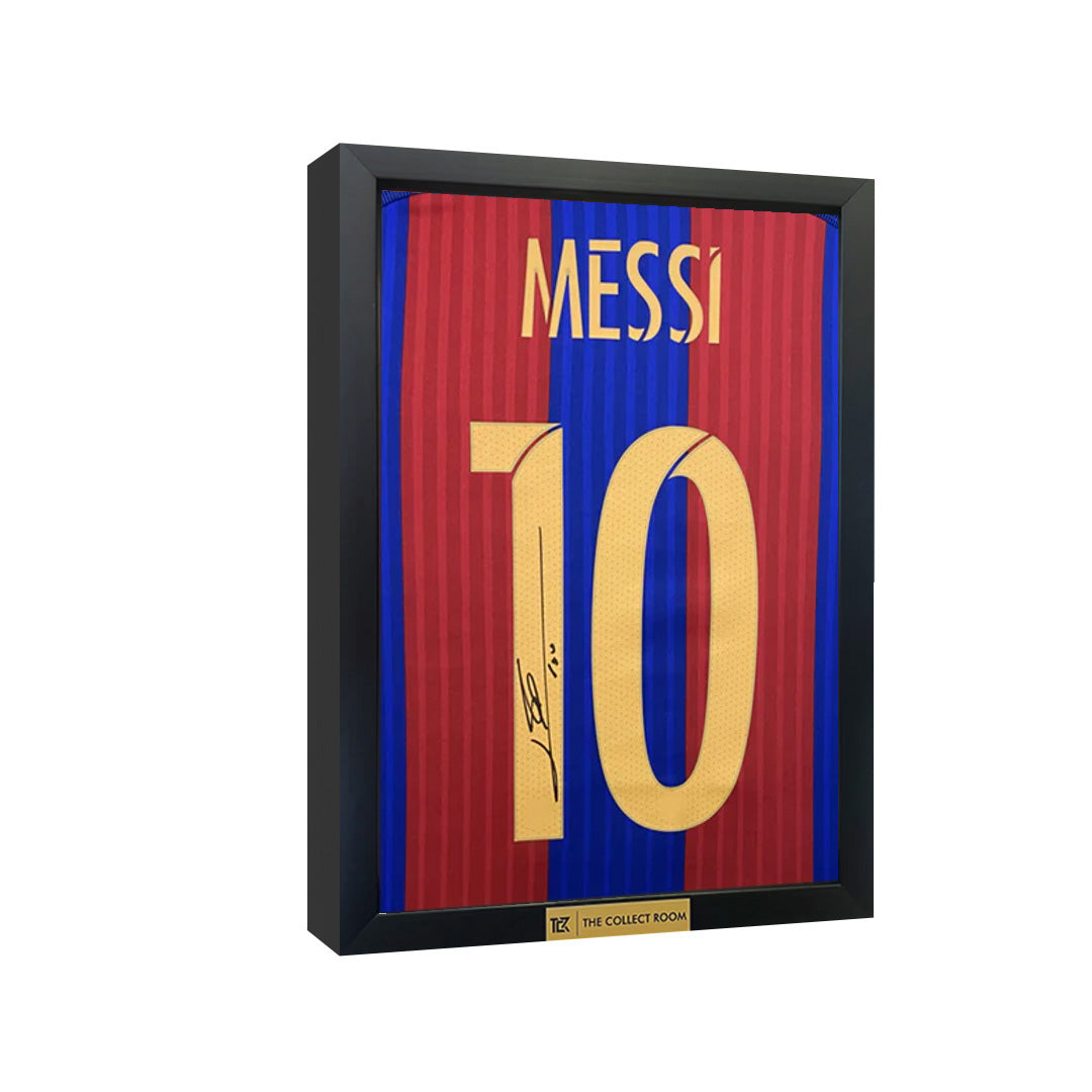 Lionel Messi Official Back Signed Barcelona 2016-17 Home Jersey with Fan Style Numbers 3D