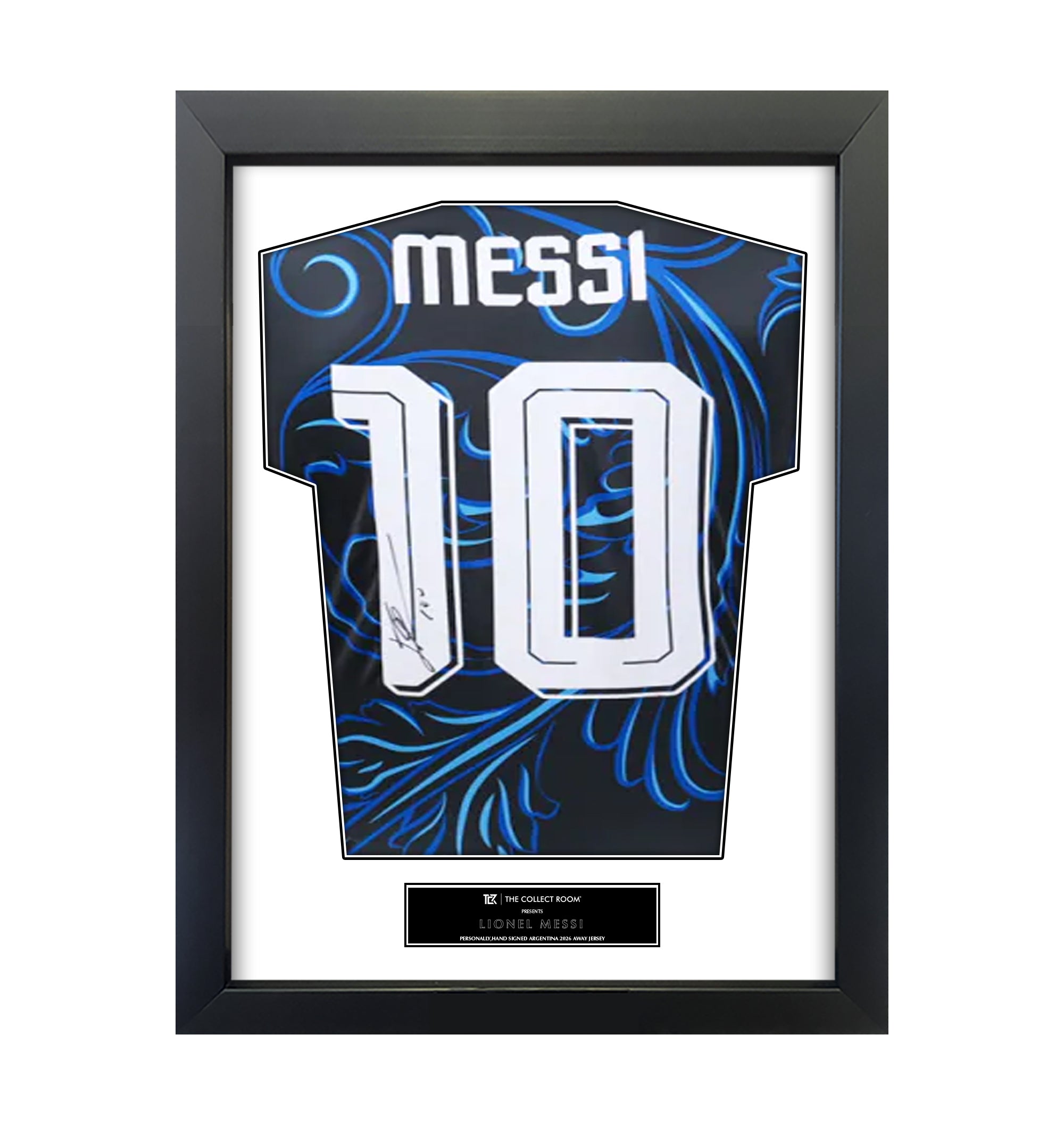 Lionel Messi Official FIFA World Cup™ Back Signed and Framed Argentina 2026 Away Shirt