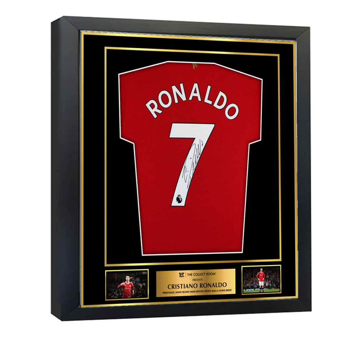 Manchester United Cristiano Ronaldo Signed Red Adidas Framed Jersey BAS