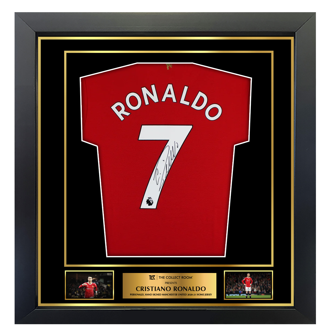 Manchester United Cristiano Ronaldo Signed Red Adidas Framed Jersey BAS
