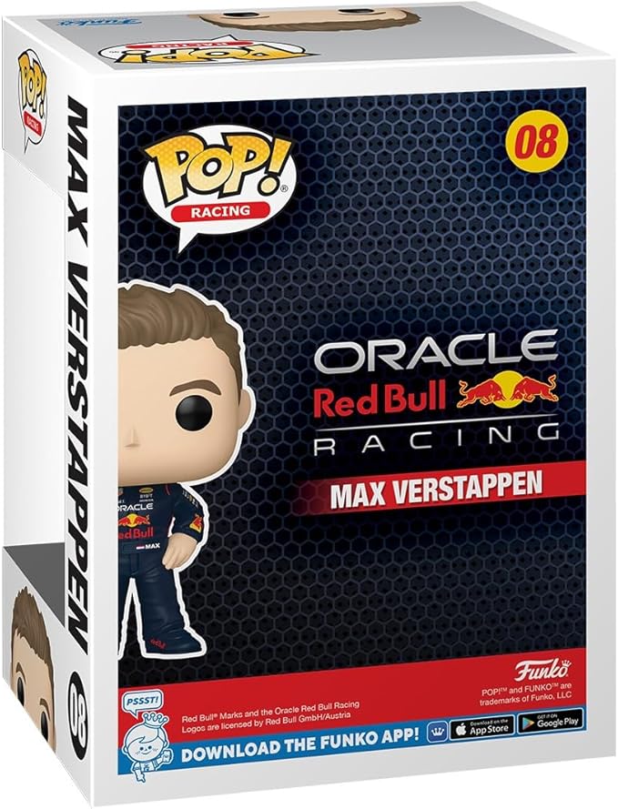Max Verstappen #08 Funko Pop! Vinyl Figure – Oracle Red Bull Racing F1 Collectible