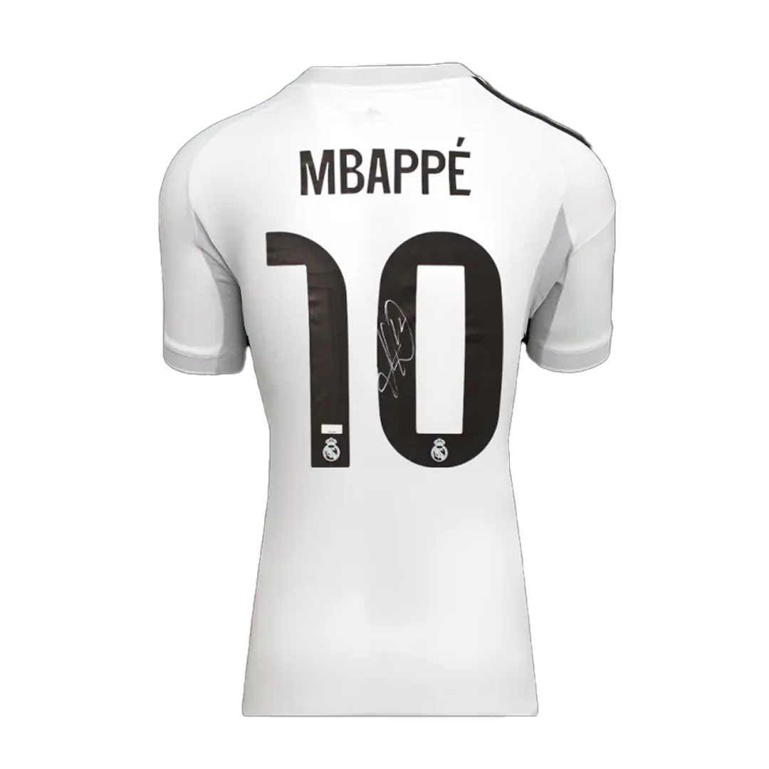 Vini Jr. & Mbappe Signed Brazil Jerseys in Dual Frame