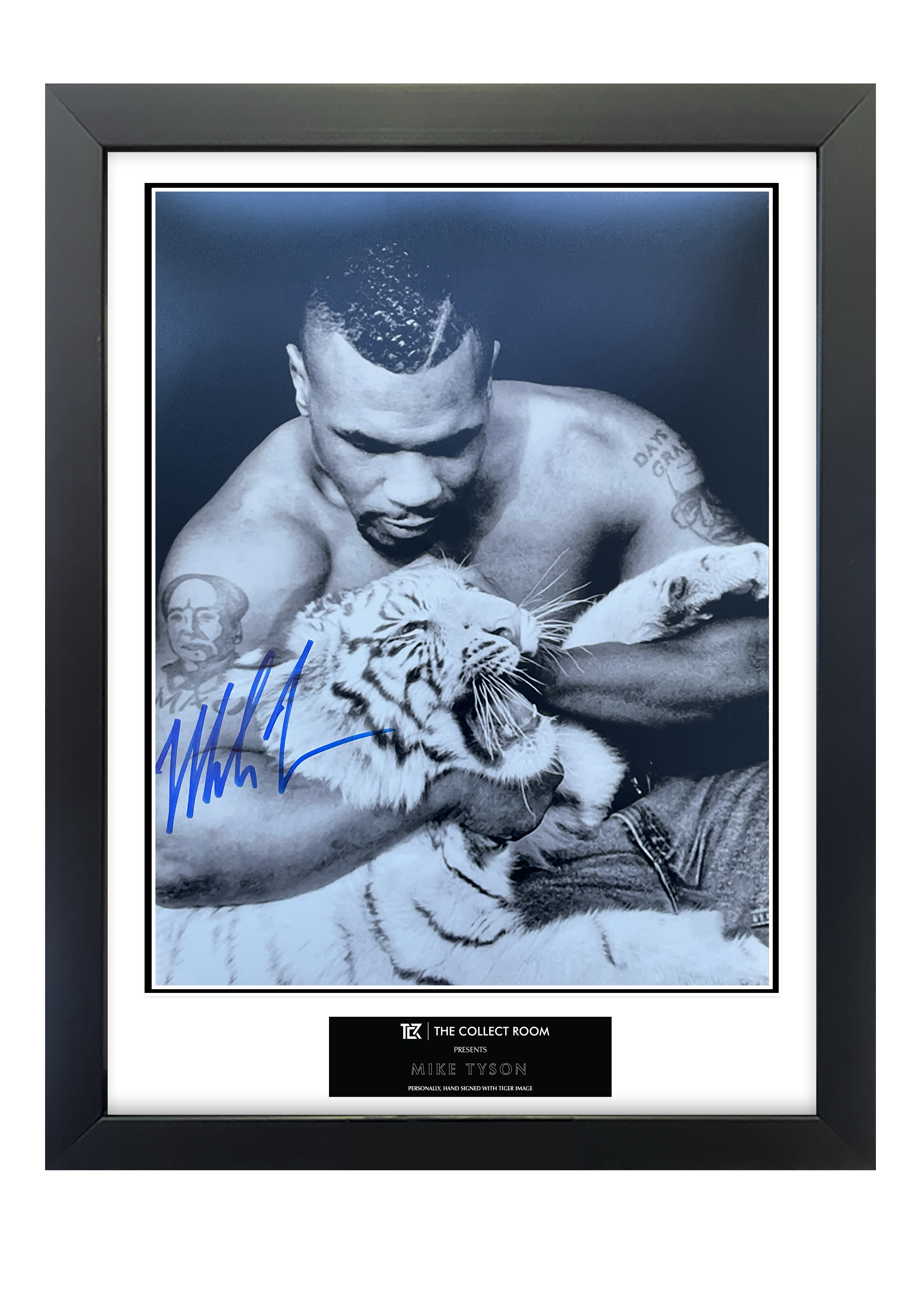 Mike Tyson Signed 11x14 "Tiger" Tyson photograph