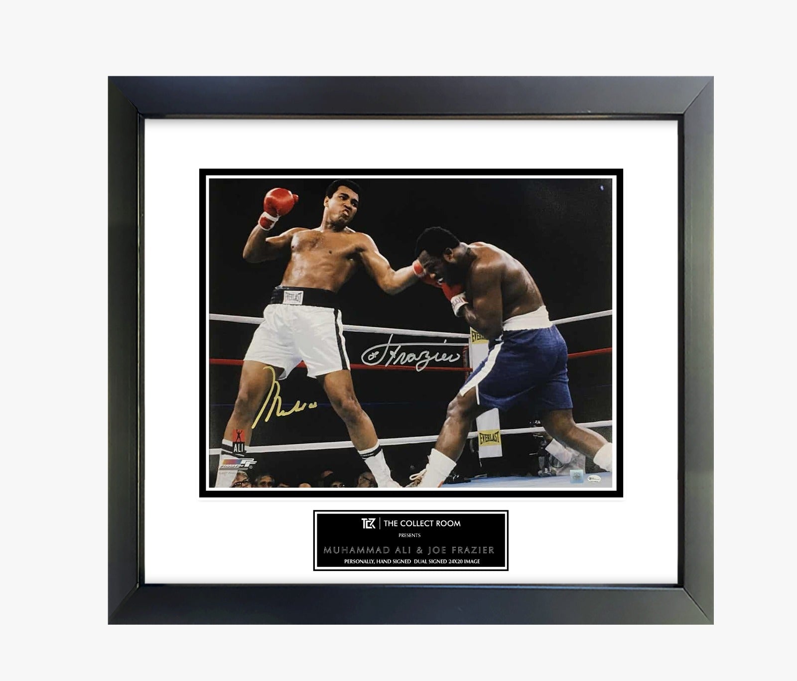 Muhammad Ali & Joe Frazier dual signed 24x20 photo