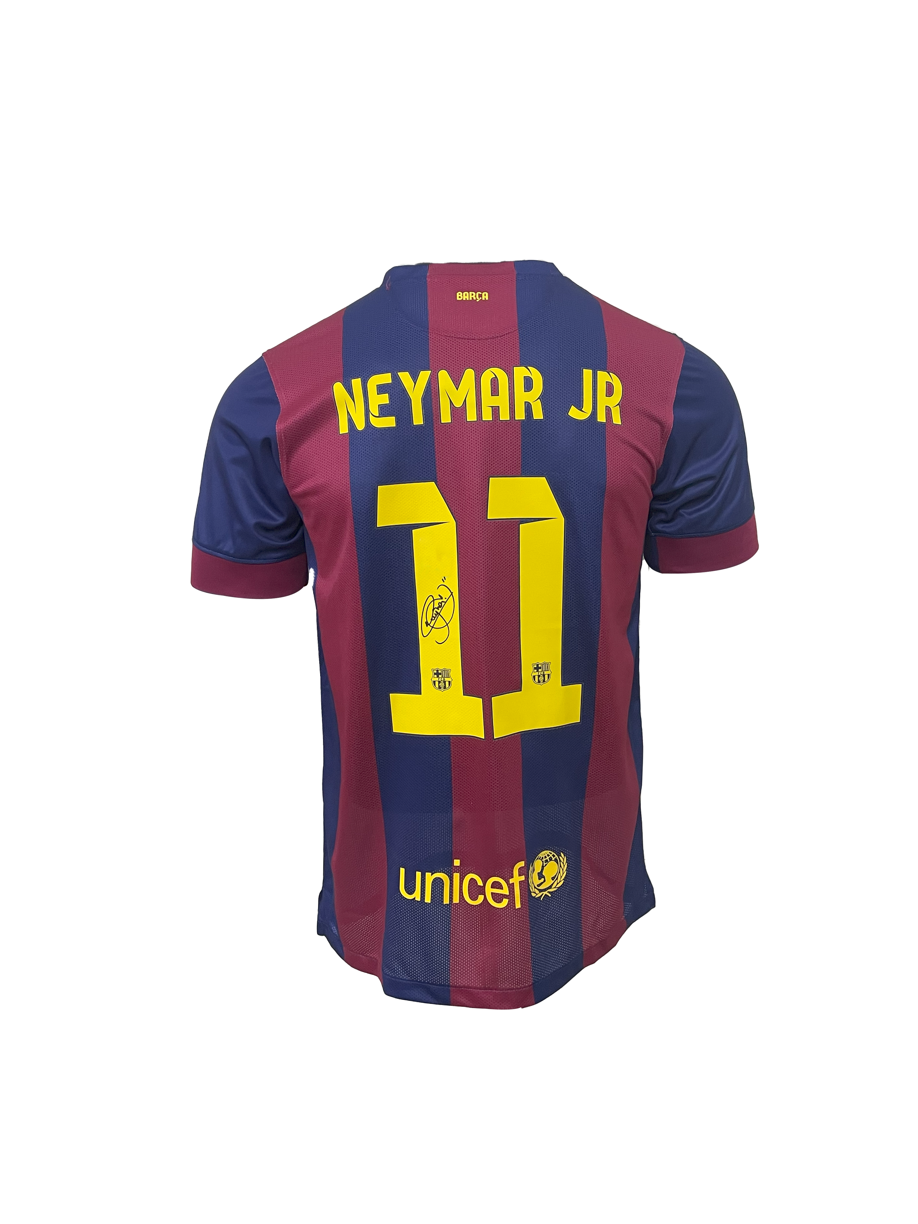 Neymar & Messi Signed Jerseys in Dual Frame